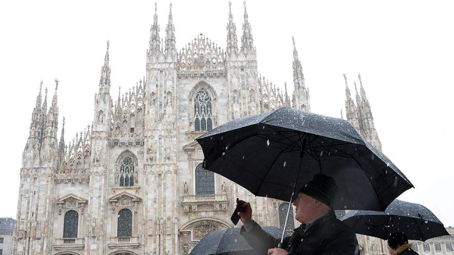 Italijo prekril sneg, obilne padavine v severnih gorskih območjih