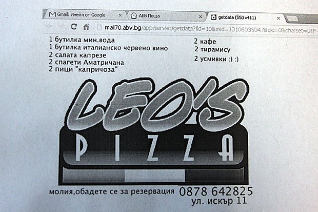 Ваучер за пицарията Лео с Пица Дарител Леонардо Бианки Лео1