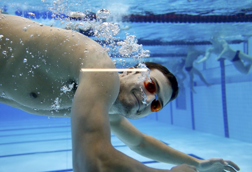 Олимпийците тренират в London Aquatics Centre1