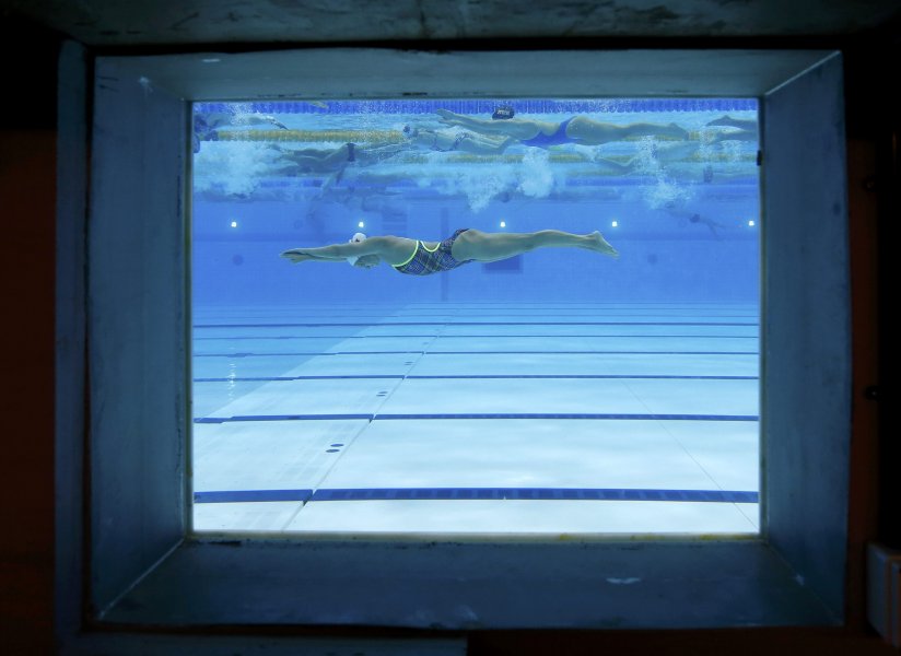 Олимпийците тренират в London Aquatics Centre1