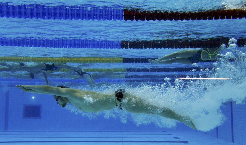 Олимпийците тренират в London Aquatics Centre1