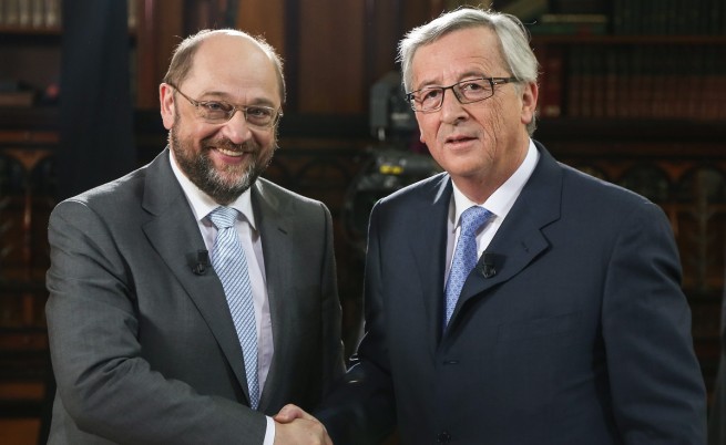 Юнкер и Шулц в предизборен евродебат