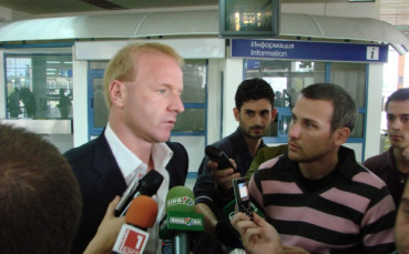 Игли Таре преди мача на Лацио с Левски