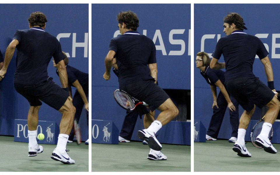 ВИДЕО: Федерер вдигна публиката на крака с марково изпълнение