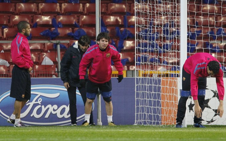 Пике, Шави, Меси и Иниеста тренират индивидуално