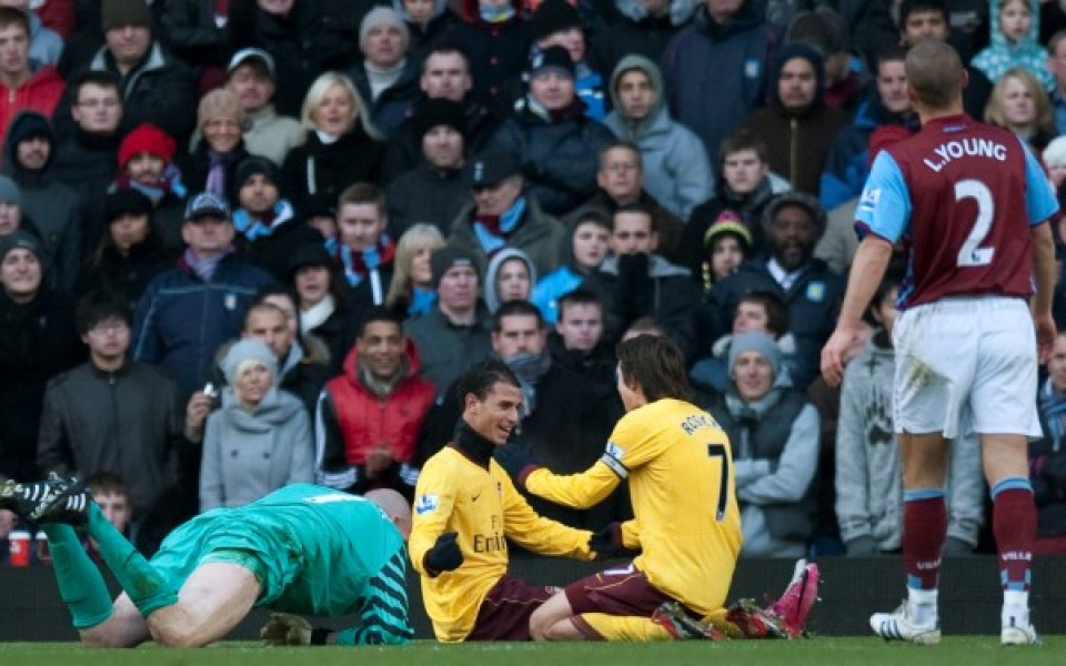 Арсенал излезе на върха след 4:2 над Астън Вила