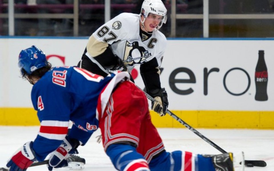 Сидни Кросби вкара и трите гола при успеха на Питсбърг над Атланта