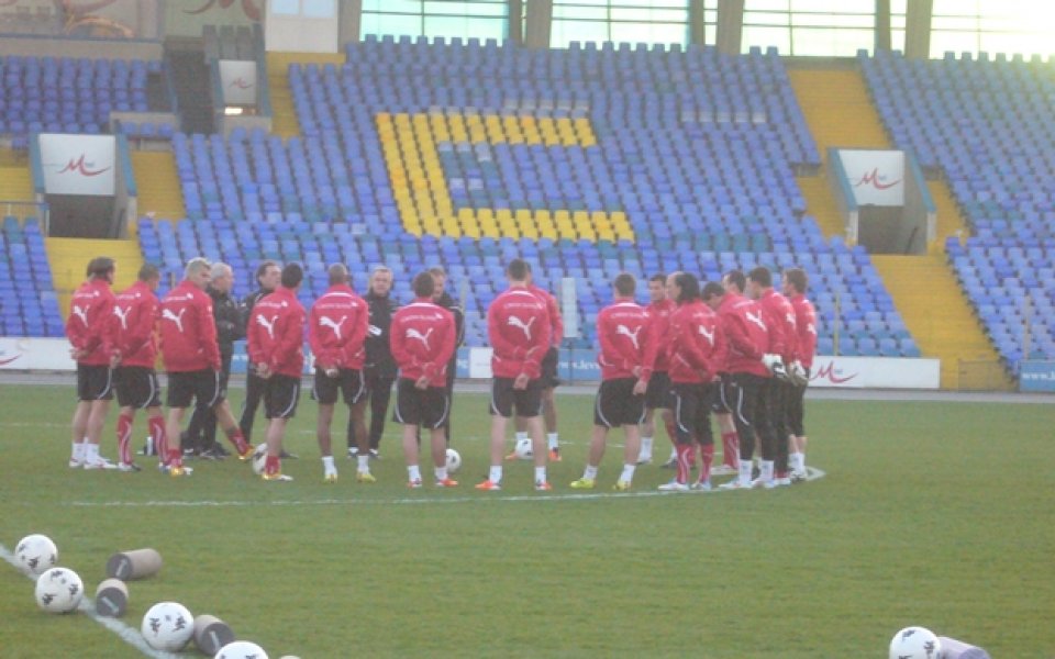 Швейцария тренира на стадион „Георги Аспарухов”