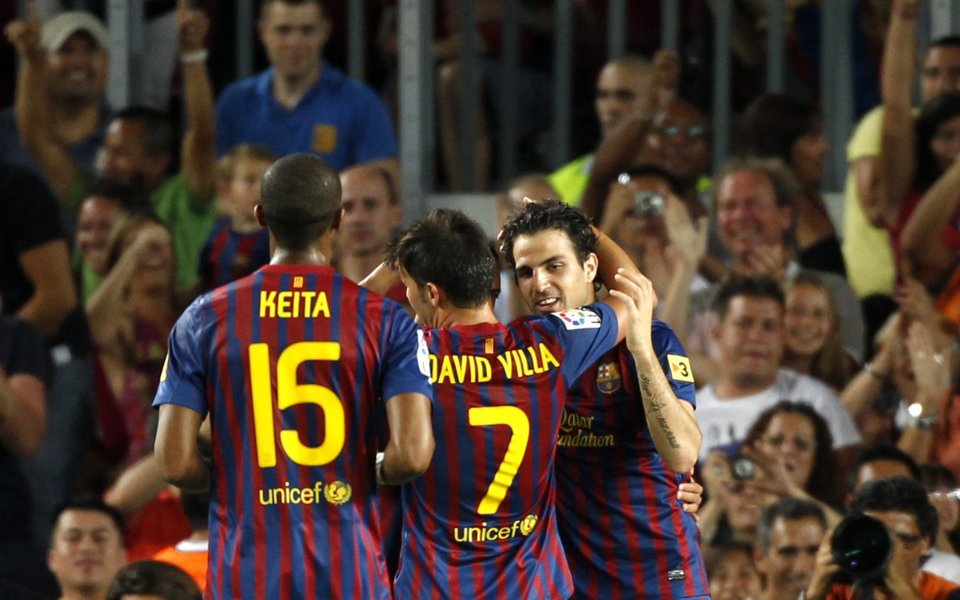 ВИДЕО: Барса развинти Наполи, дебютен гол за Фабрегас