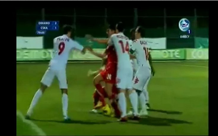 ВИДЕО: Масов бой и изпуснати нерви на ЦСКА – Динамо Букурещ