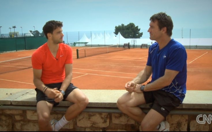 ВИДЕО: Гришо участва в тенис шоу по CNN заедно с Пат Кеш