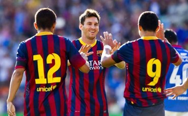 ВИДЕО: Барса вкара седем пред погледа на Тата, Меси и Донгу блестят за каталунците