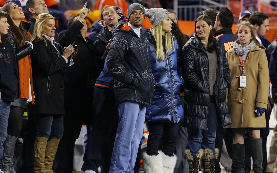 Линдзи и Тайгър изгледаха победа на нейните любимци