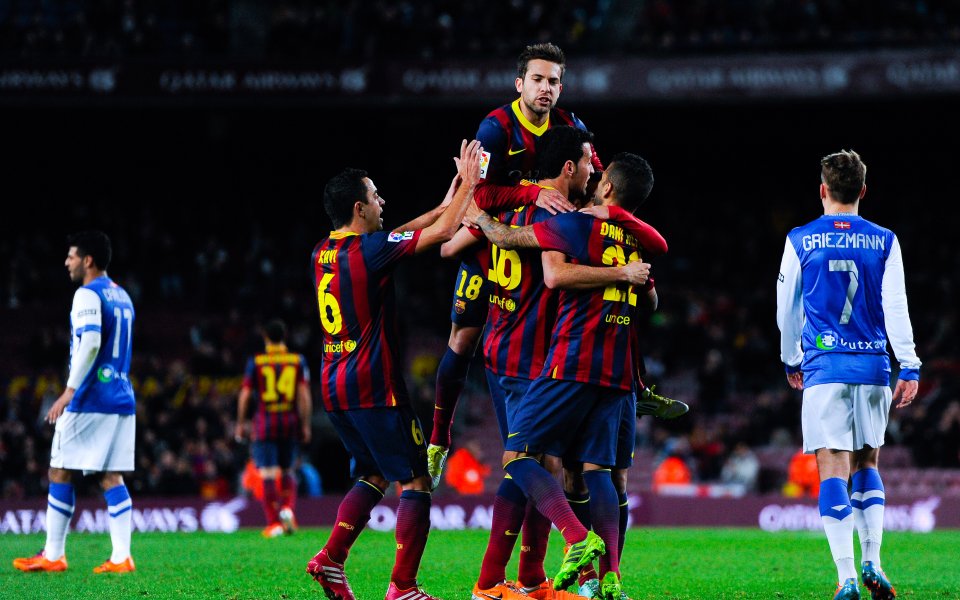 ВИДЕО: Барса взе аванс от два гола срещу Реал Сосиедад за Купата на Краля