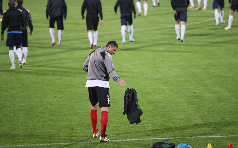 Националите с първа тренировка преди Беларус