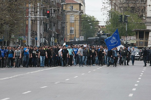 Преди Вечното дерби шествие на феновете на Левски1