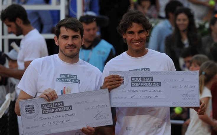 ВИДЕО и СНИМКИ: Касияс и Надал с двубой на футбол и тенис