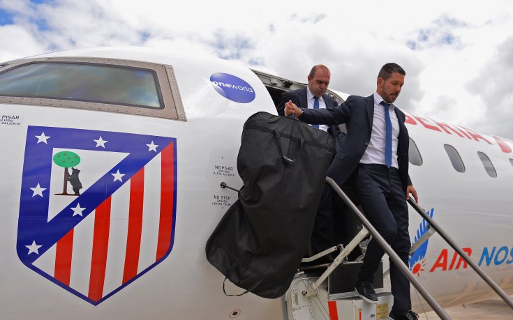 Атлетико Мадрид пристигна в Лисабон