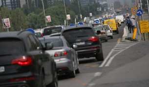 <p>Кошмарен трафик в София заради северната тангента</p>