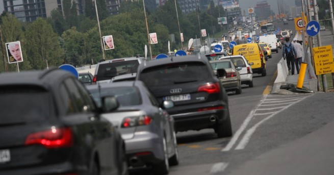 Тежък трафик в София заради затварянето на северната скоростна тангента.