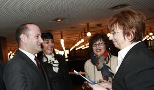 Радан Кънев и Екатерина Михайлова на форума днес