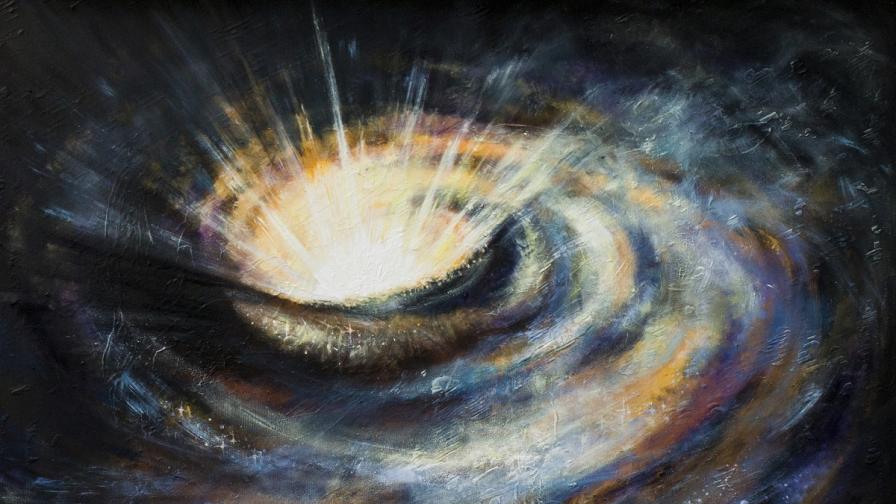 Засякоха рекордно мощно изригване на черната дупка в Млечния път