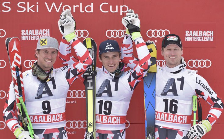 Троен австрийски триумф в спускането в Заалбах