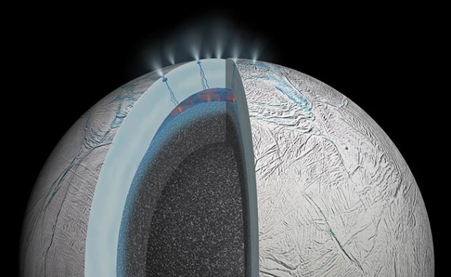 Луната Енцелад има топли извори и може да се окаже дом на извънземни форми на живот