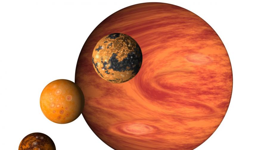 Юпитер и най-големите му спътници Ганимед, Калисто и Йо