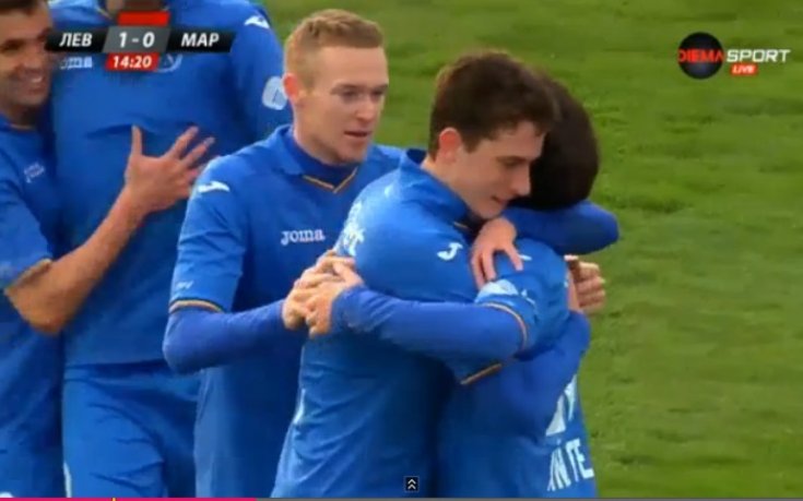 ВИДЕО: Голът на Аниете за 1:0 за Левски срещу Марек