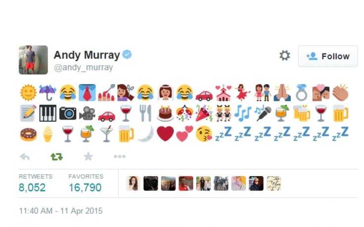 Уникален туит от Анди Мъри в сватбения ден