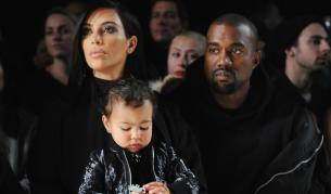 Ким Кардашиян и Кание Уест с малката Норт