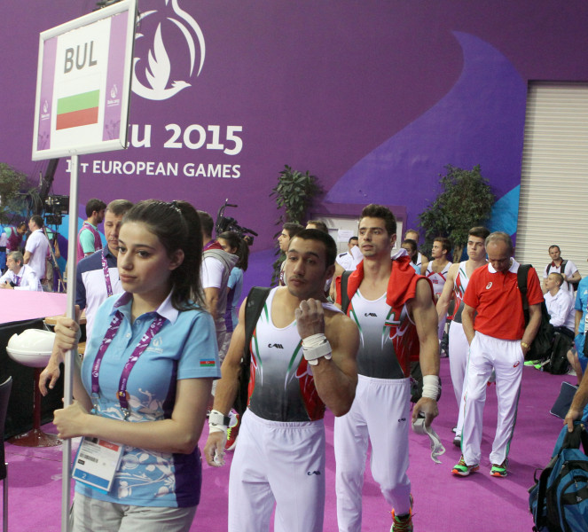Представителите на България в спортната гимнастика в Баку 20151