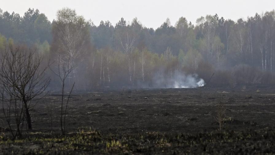 Угасиха пожара в торфените полета около Чернобил