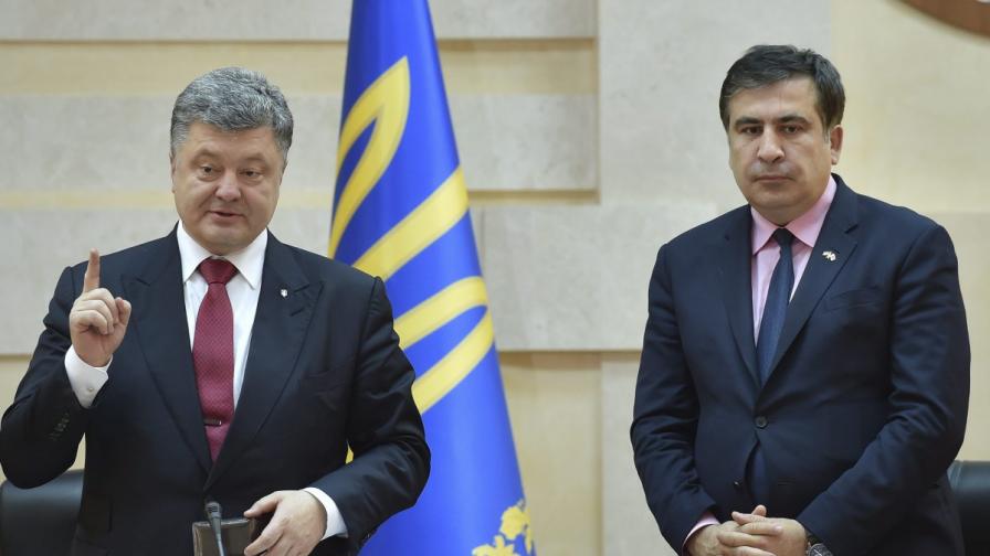 Украинският президент Петро Порошенко и Михаил Саакашвили