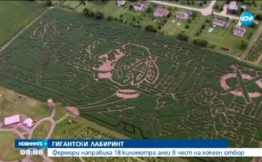 ВИДЕО: Направиха огромен лабиринт в чест на хокеен отбор