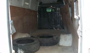 Вътрешността на микробуса