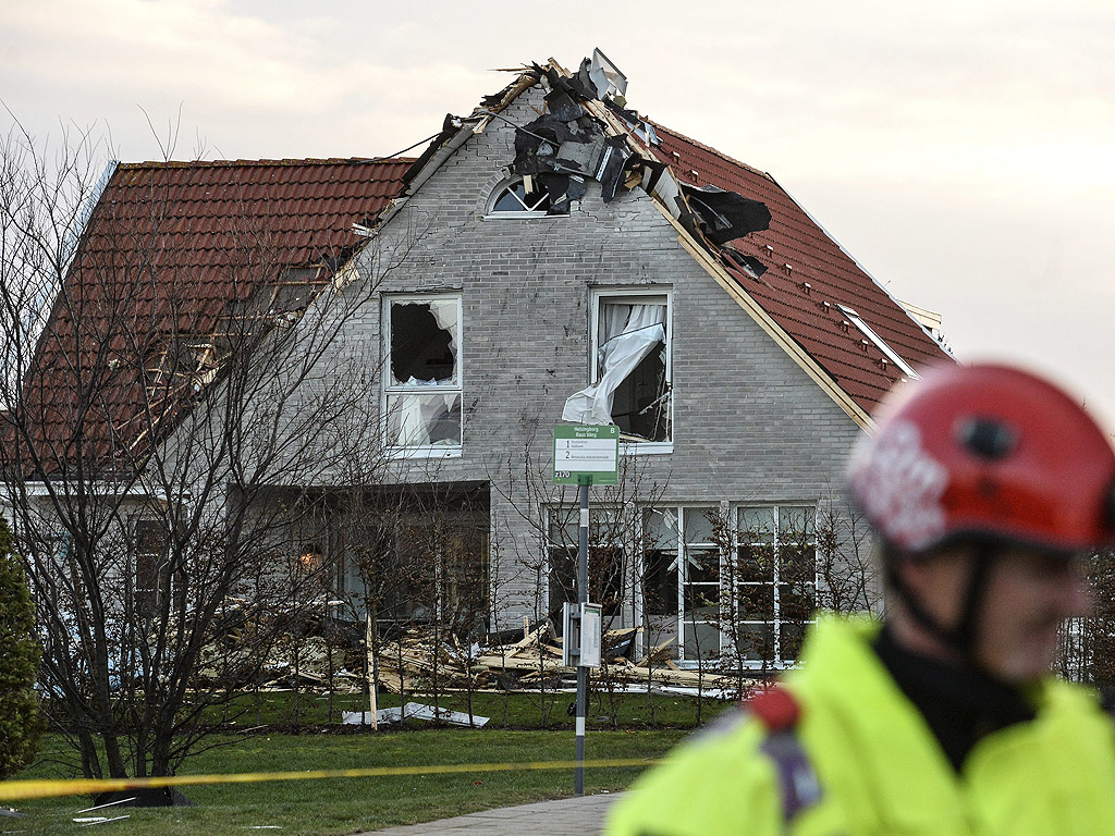 Къща разрушена от буря в Хелсингборг, Швеция