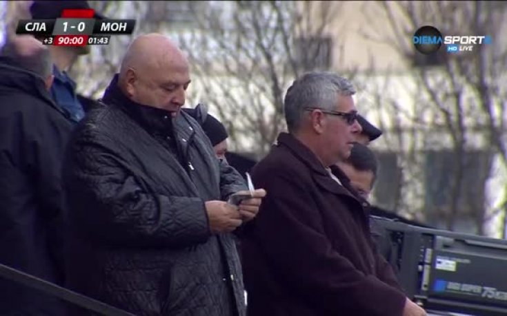 ВИДЕО: Любопитните реакции на Венци Стефанов около гола на Славия