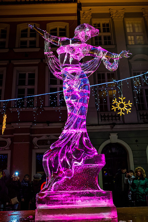 Десети международен фестивал на ледените скулптури в Познан, Полша.