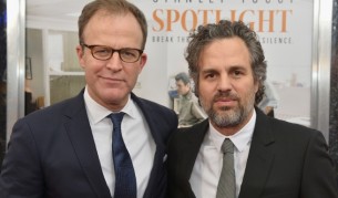 Том МакКарти и Марк Ръфало на премиерата на филма "Спотлайт"