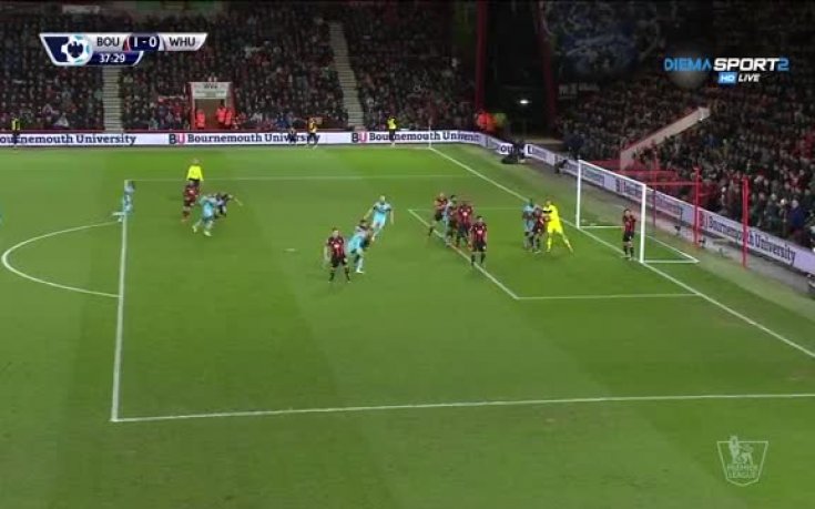 Борнемут - Уест Хем 1:3, 21 кръг, Висша лига