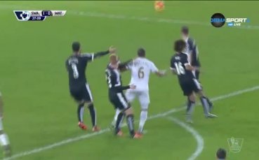 Суонси Сити - Уотфорд 1:0 /първо полувреме/