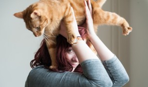 Котка мяука като човек, моли да я пуснат вкъщи