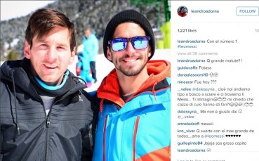 Меси релаксира със ски