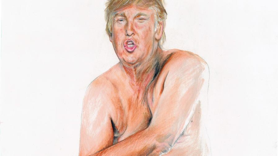 Портрет на чисто голия Тръмп показва "величието на Америка"