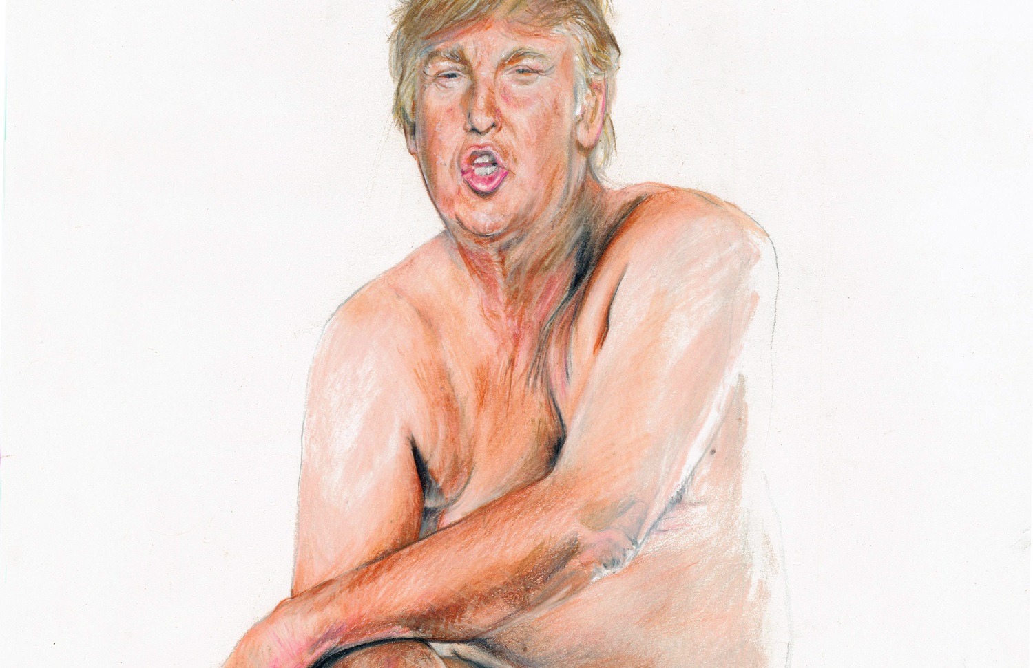 Портрет на чисто голия Тръмп показва "величието на Америка"