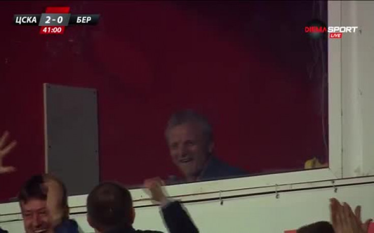 ВИДЕО: Ганчев избухна в радост след 2:0 за ЦСКА
