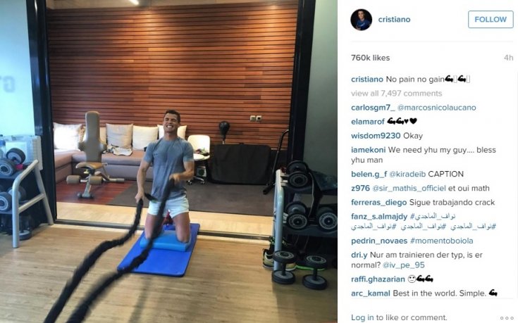 ВИДЕО: Роналдо възстановява с двуразови тренировки