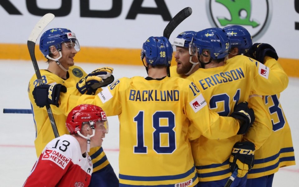 Швеция надигра Дания на Световното по хокей